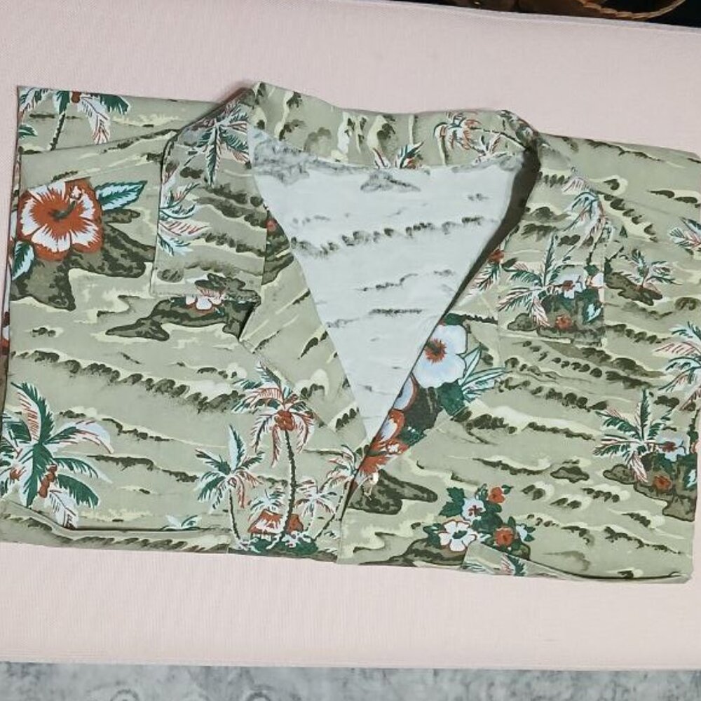 Vintage Hawaiian Aloha Shirt USA Made 100% Cotton Tropical Print Men’s L - Picture 11 of 11